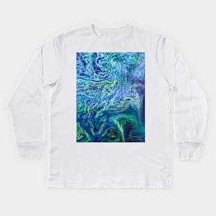 Cyanobacteria bloom, satellite image (C026/4193) Kids Long Sleeve T-Shirt